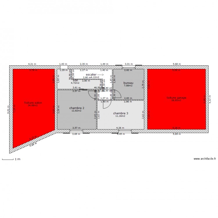 plan caro etage. Plan de 0 pièce et 0 m2