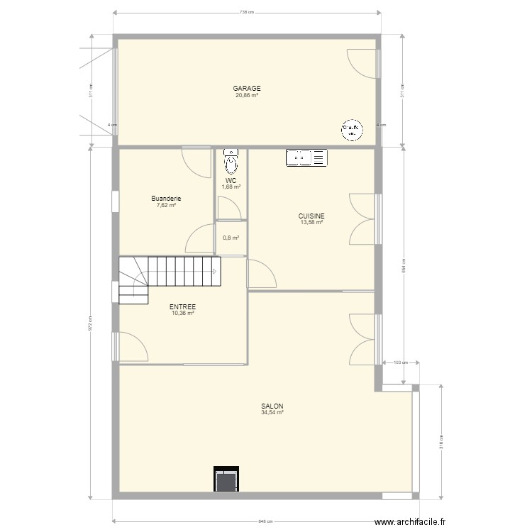 MARLES EN BRIE RDC original. Plan de 0 pièce et 0 m2