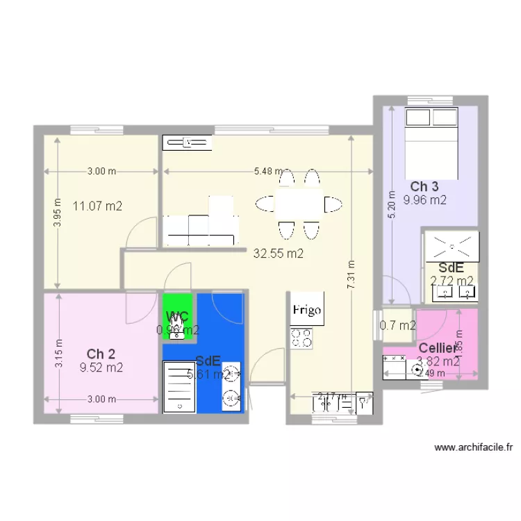 kANY 1 Libourne. Plan de 