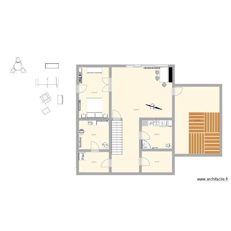 45 Norm rdc v1. Plan de 0 pièce et 0 m2