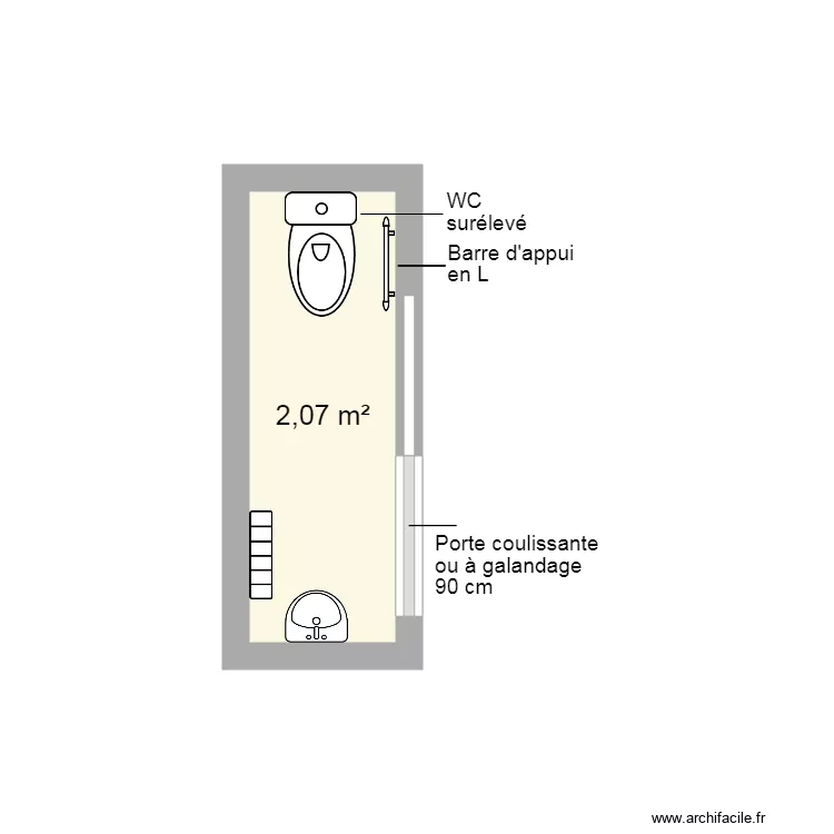 WC Projet Parisot. Plan de 