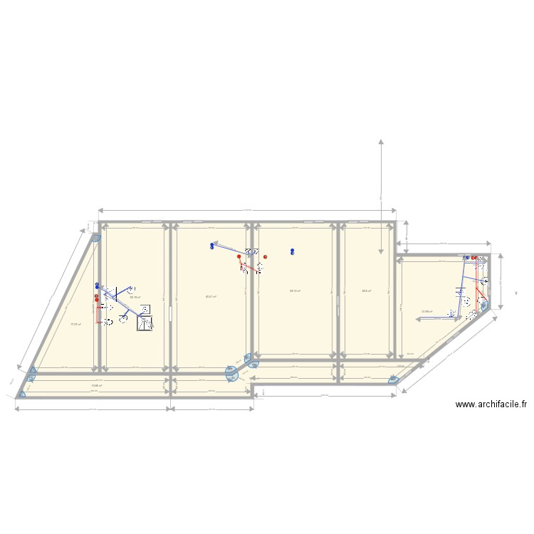 ZahangBoxRDC&1er. Plan de 22 pièces et 423 m2