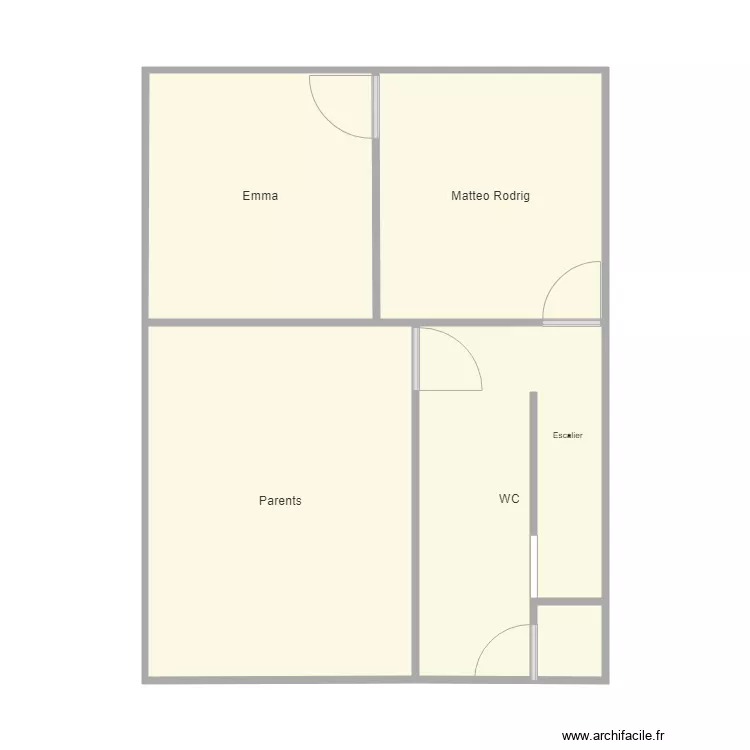 Chambre 1er. Plan de Chambre 1er. Plan de