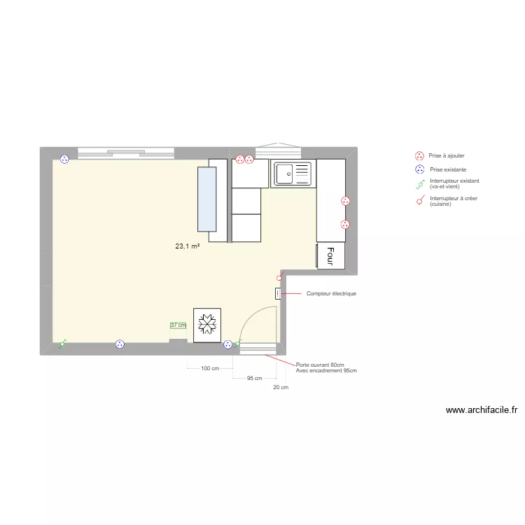 cuisine option 2 bis. Plan de 