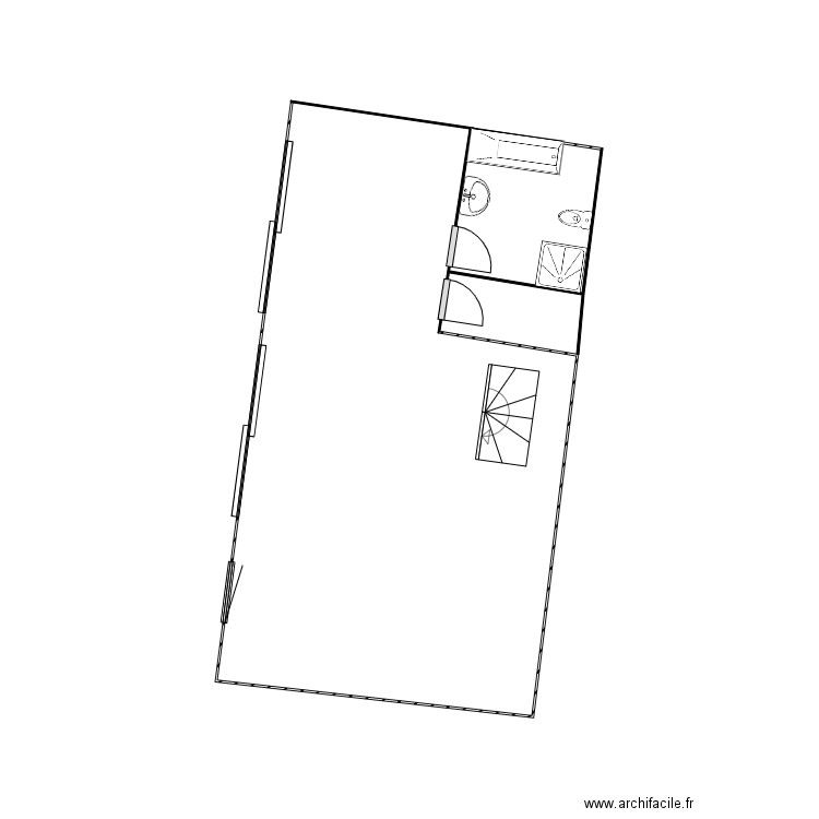 12 C5 REZ. Plan de 2 pièces et 17 m2