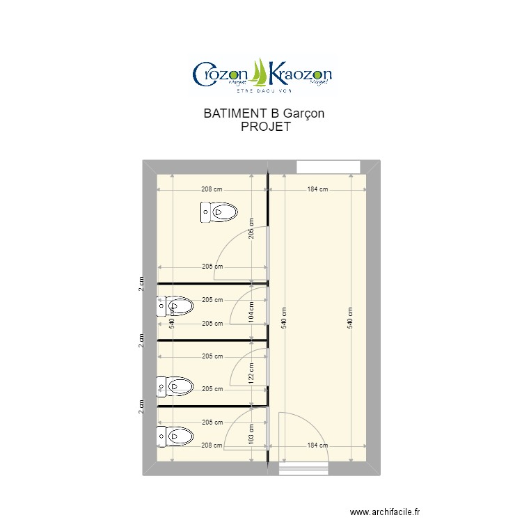 plan bâtiment A  Projet  Garçons. Plan de 0 pièce et 0 m2