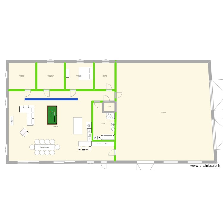14x28. Plan de 0 pièce et 0 m2