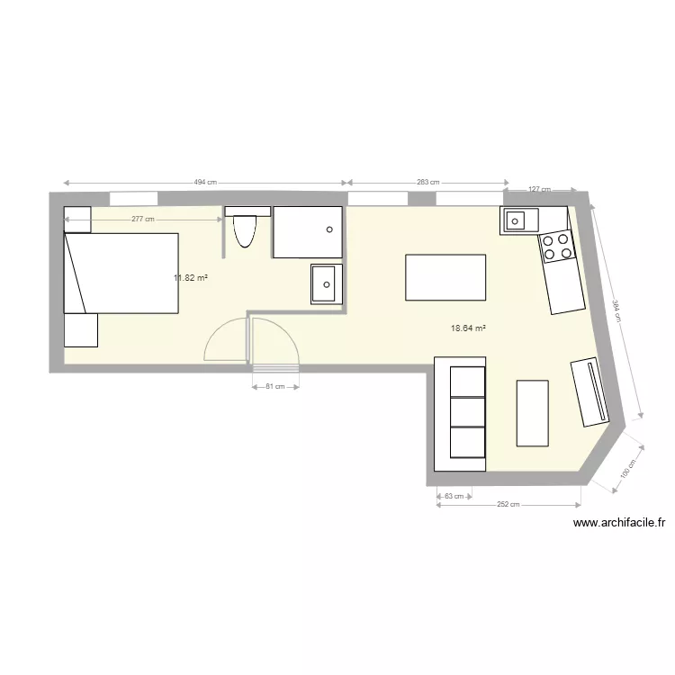 appartement haut val. Plan de 