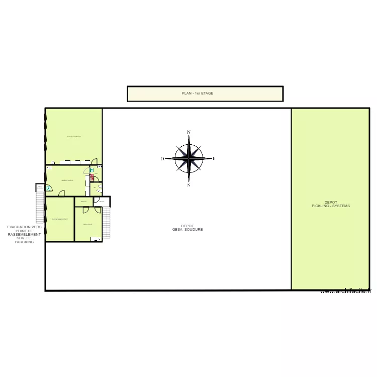 plan bureau 1et. Plan de 