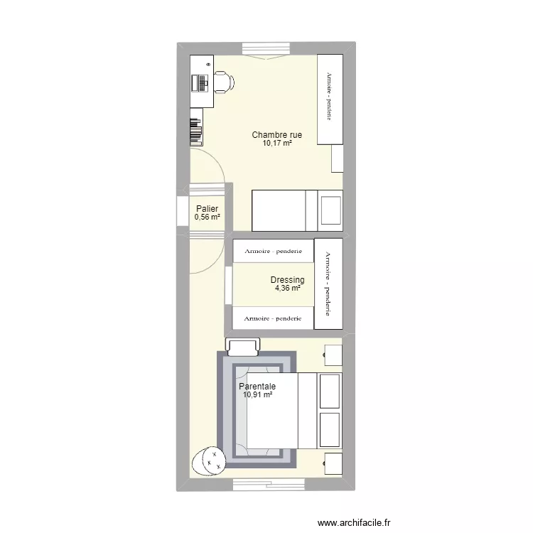 Agrandissement &eacute;tage. Plan de 
