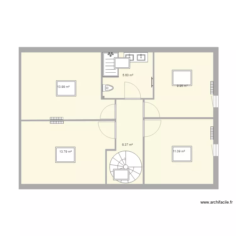 Plan F5 Etage. Plan de Plan F5 Etage. Plan de