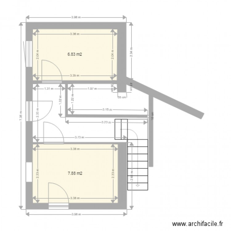 partie à ouvrir. Plan de 0 pièce et 0 m2