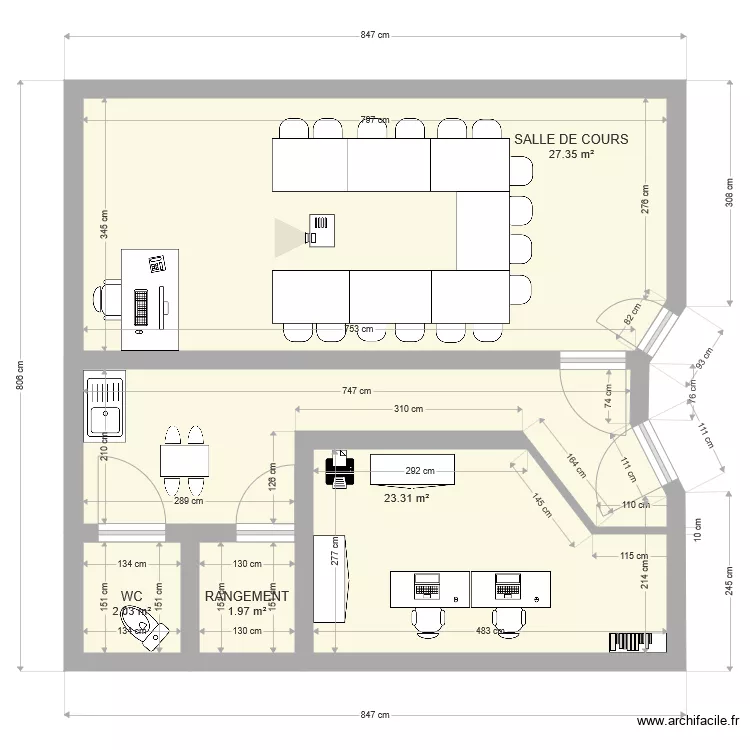 BUREAU AUTO ECLE CONDUITE 3D. Plan de BUREAU AUTO ECLE CONDUITE 3D. Plan de