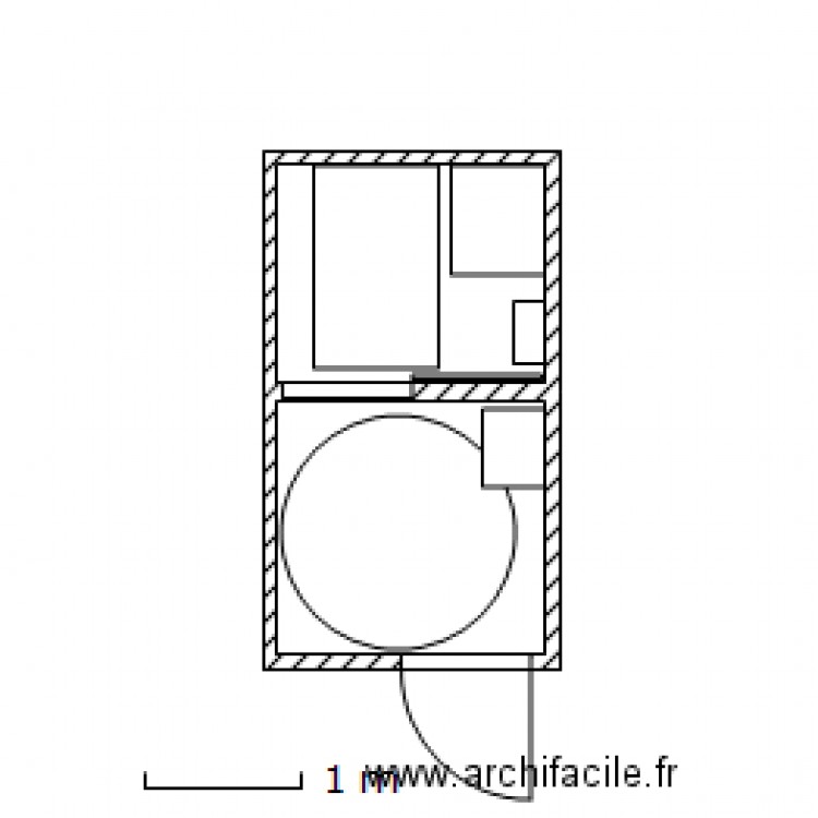 WC et sas. Plan de 0 pièce et 0 m2