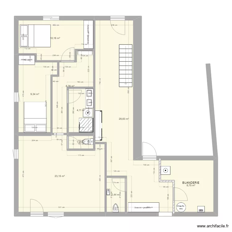 SOUS SOL MAISON +APPARTEMENT 2. Plan de 