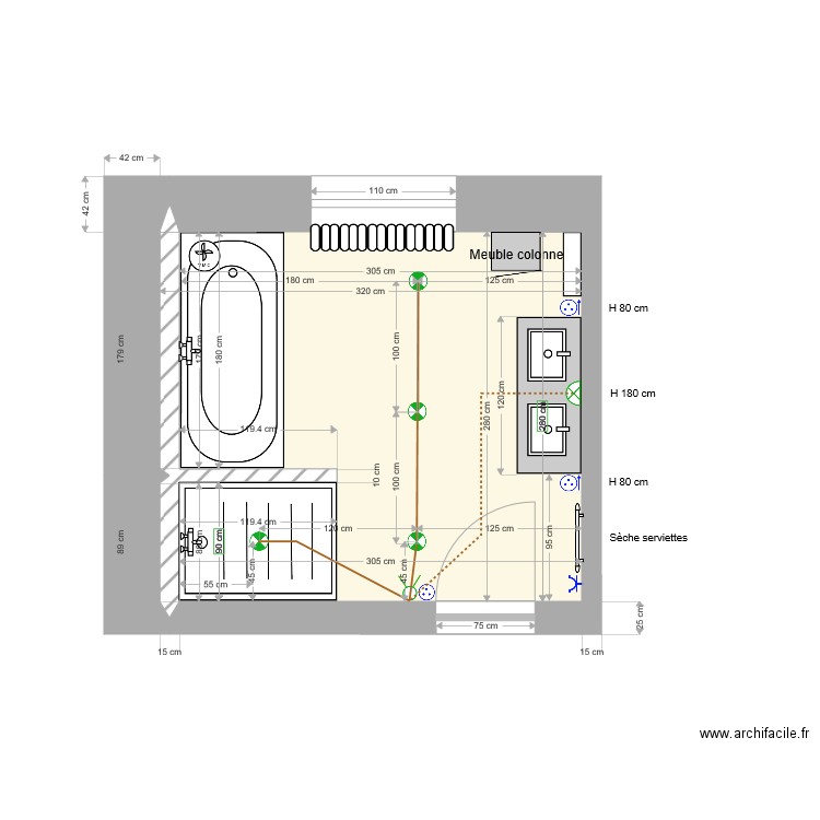 Salle de bain VIROFLAY 1. Plan de 0 pièce et 0 m2