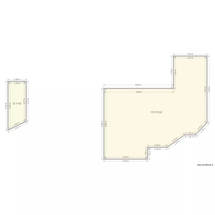 R&eacute;sidence route de rufisque. Plan de 