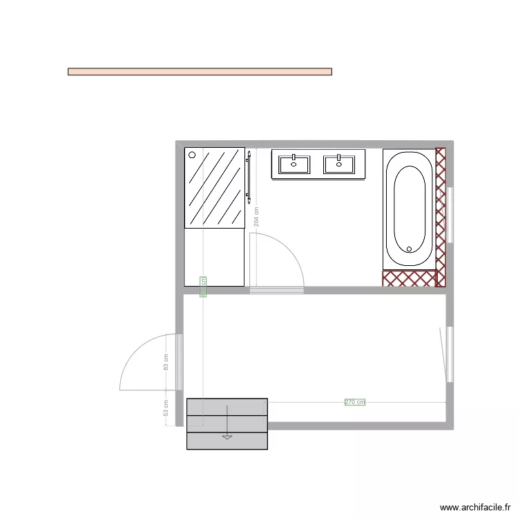 Am&eacute;nagement SDB V06. Plan de 