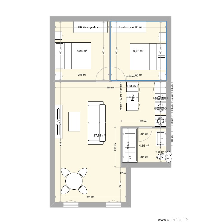 LA CIOTAT. Plan de 4 pièces et 50 m2