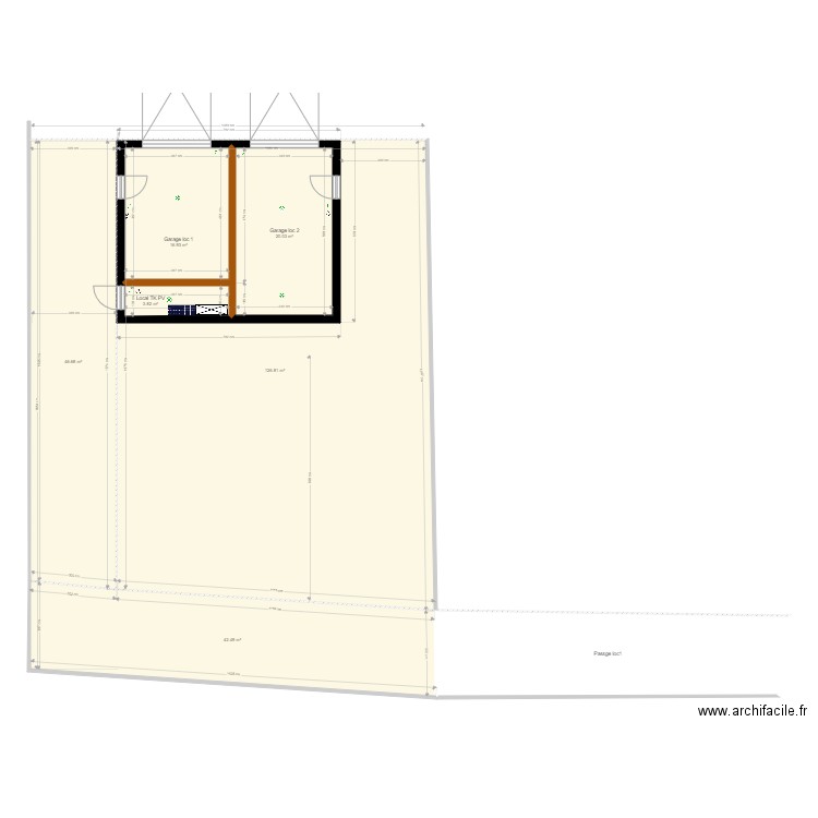 Garages. Plan de 0 pièce et 0 m2