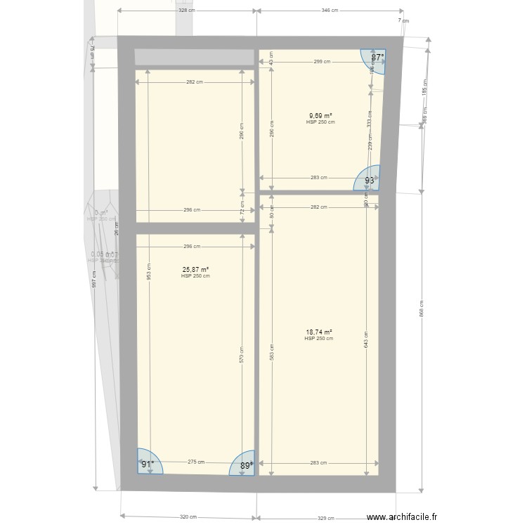 Julien. Plan de 14 pièces et 118 m2