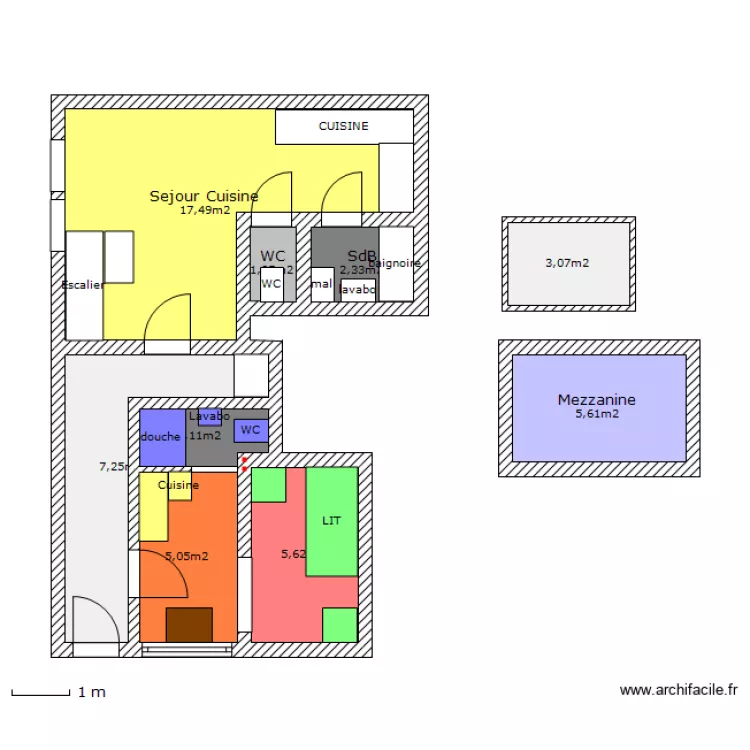 DBL STUDIO. Plan de 
