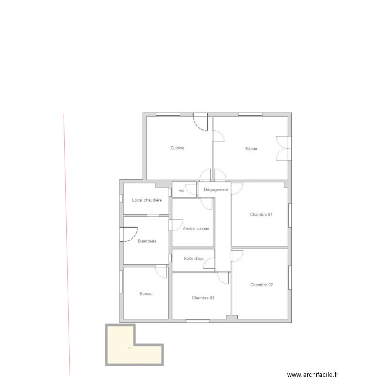 ESSAI. Plan de 1 pièce et 40 m2