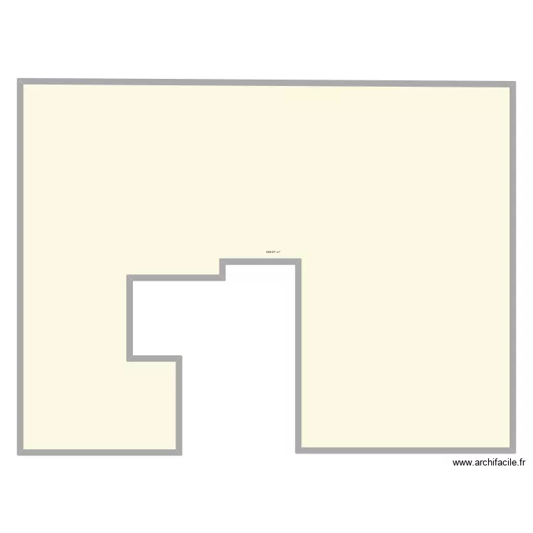 batiment stockage. Plan de 1  et 369 m²