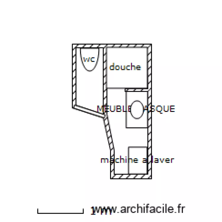 salle de bain. Plan de salle de bain. Plan de