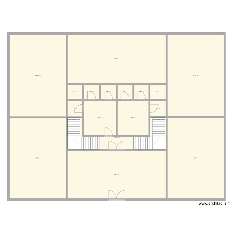 RDC musée Sims 4. Plan de 17 pièces et 494 m2