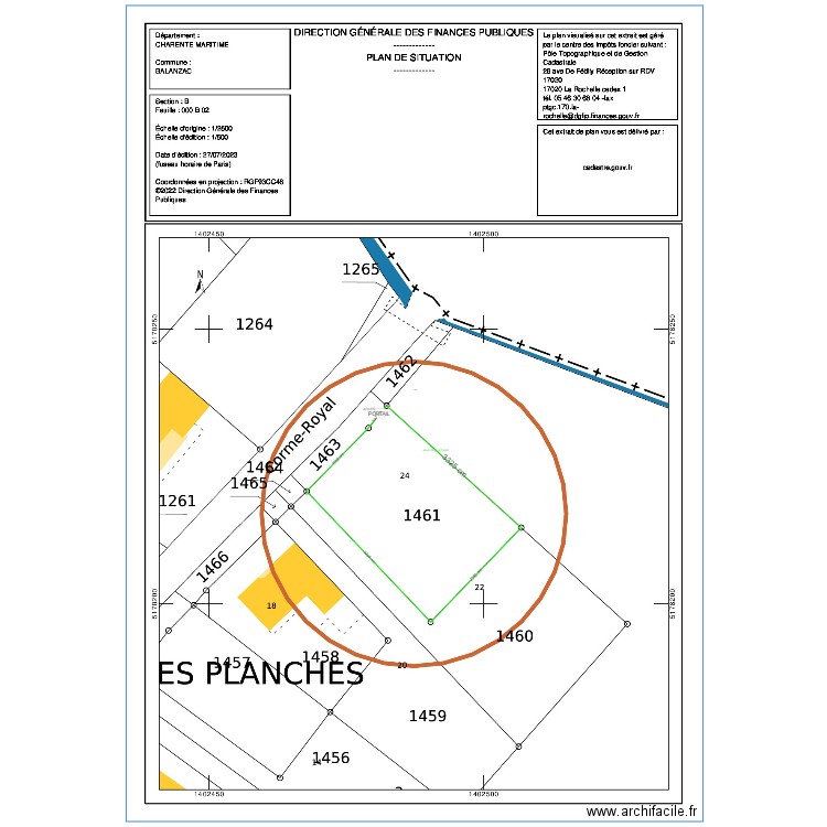 JOUS. Plan de 0 pièce et 0 m2
