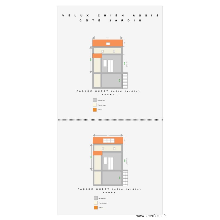 Plan façades et toitures Bastide 2. Plan de 0 pièce et 0 m2