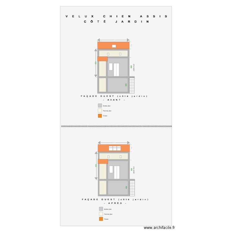 Plan façades et toitures Bastide 2. Plan de 0 pièce et 0 m2