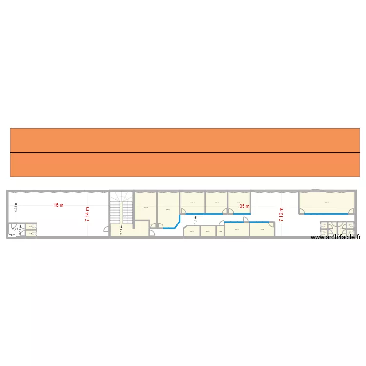 PLATEAU 400M2. Plan de 20  et 182 m²