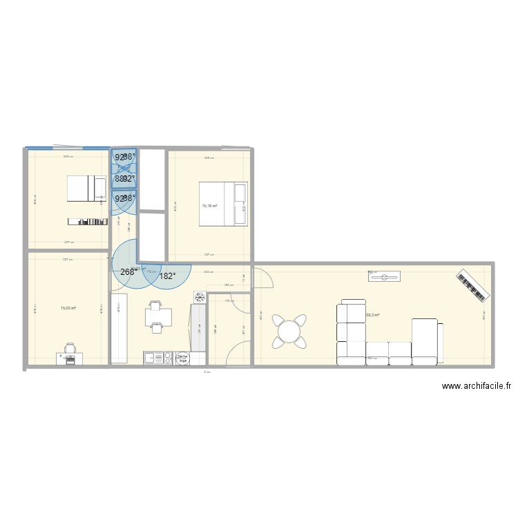 appart5. Plan de 0 pièce et 0 m2