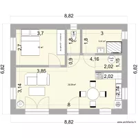 MAISON OSSATURE BOIS 48m2