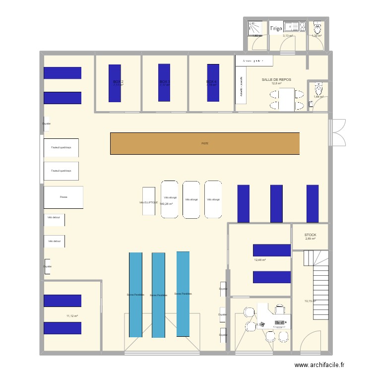 CAB GARAGE VERSION FULL KINE 4. Plan de 14 pièces et 237 m2