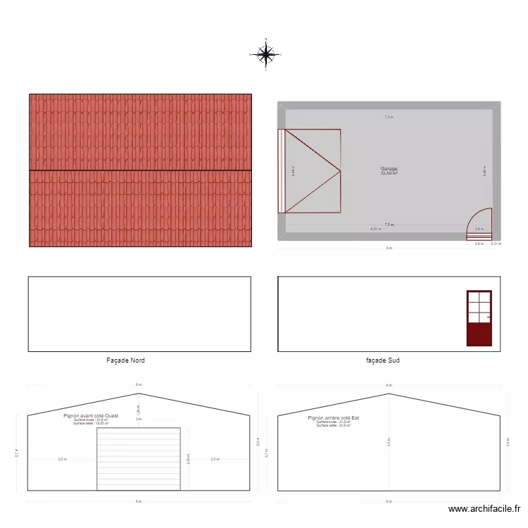 garage. Plan de 