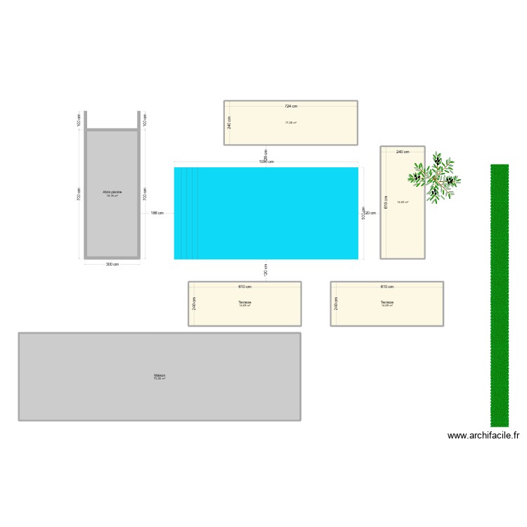 Piscine avant. Plan de 0 pièce et 0 m2