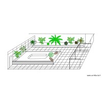 plan de la cour intérieur aménagement 