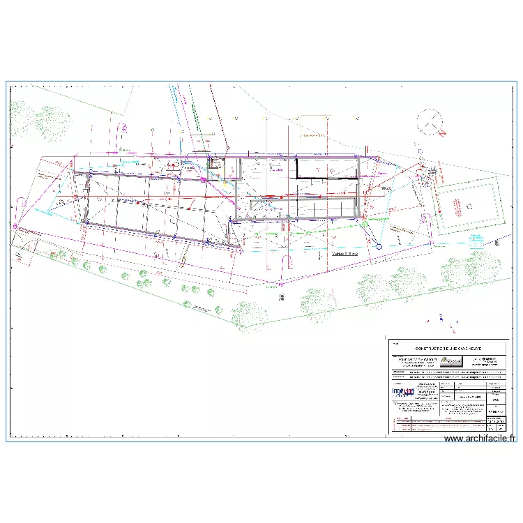 Projet Flaugergues. Plan de 