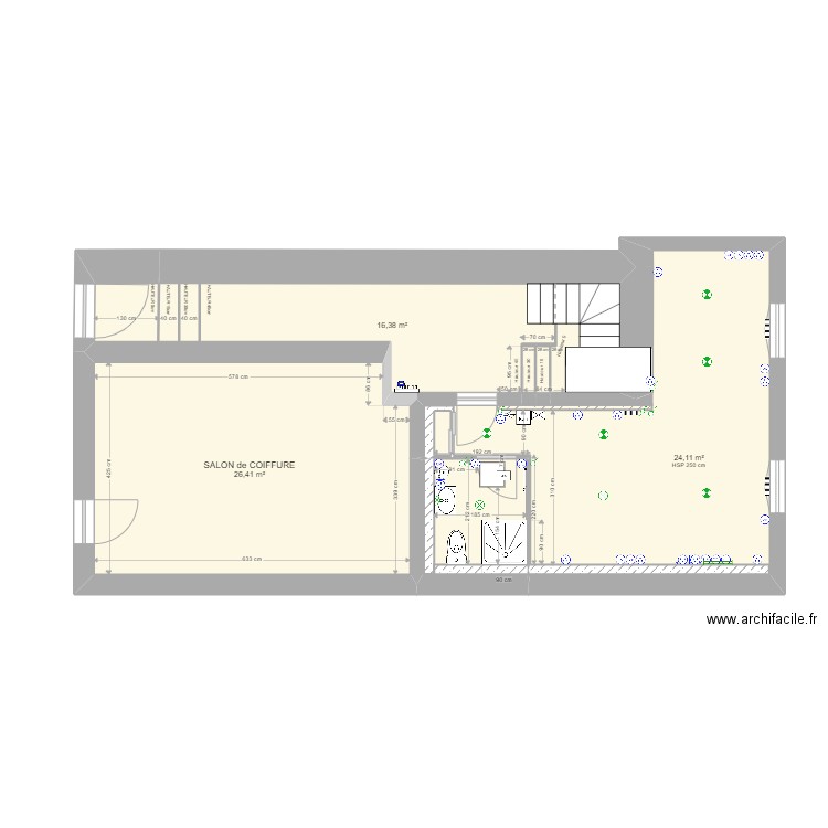 COURBET RDC Electricité STUDIO. Plan de 0 pièce et 0 m2