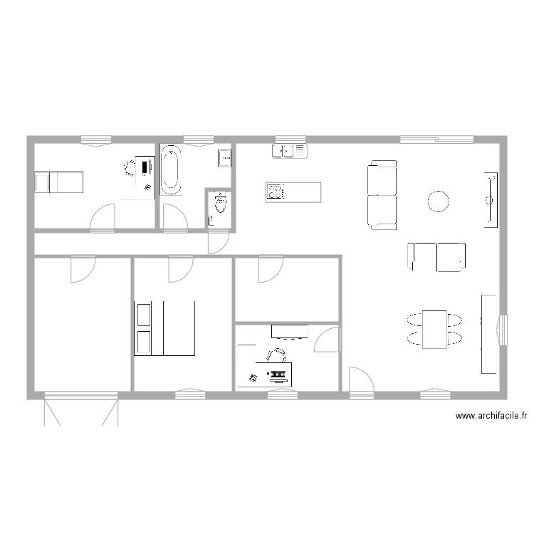 4MaisonLatitudeSans symbole unifilaire. Plan de 0 pièce et 0 m2