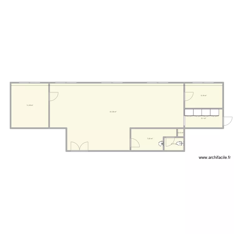 RDF - salle B&eacute;nodet. Plan de 