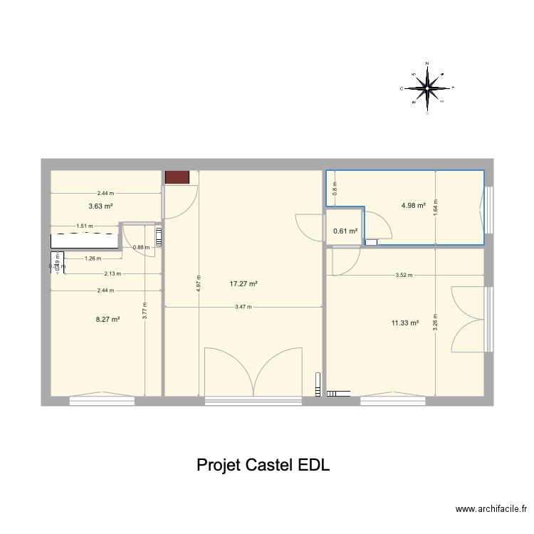 Projet castel   EDL. Plan de 0 pièce et 0 m2