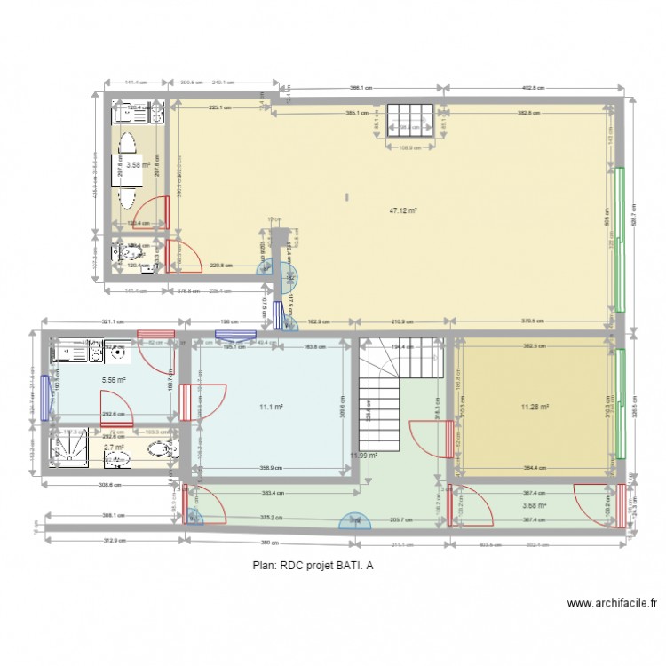  1 . Plan de 0 pièce et 0 m2