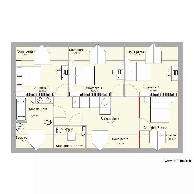 Zeb plan Val&eacute;rie et Didier 4. Plan de 