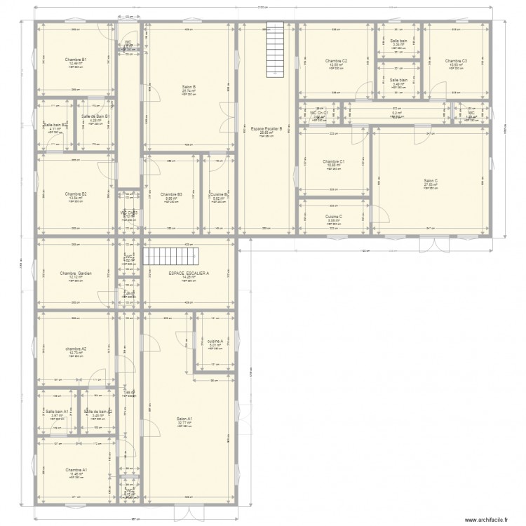 APPARTEMENT ISSABLAISE 02 ensemble et mesure. Plan de 0 pièce et 0 m2