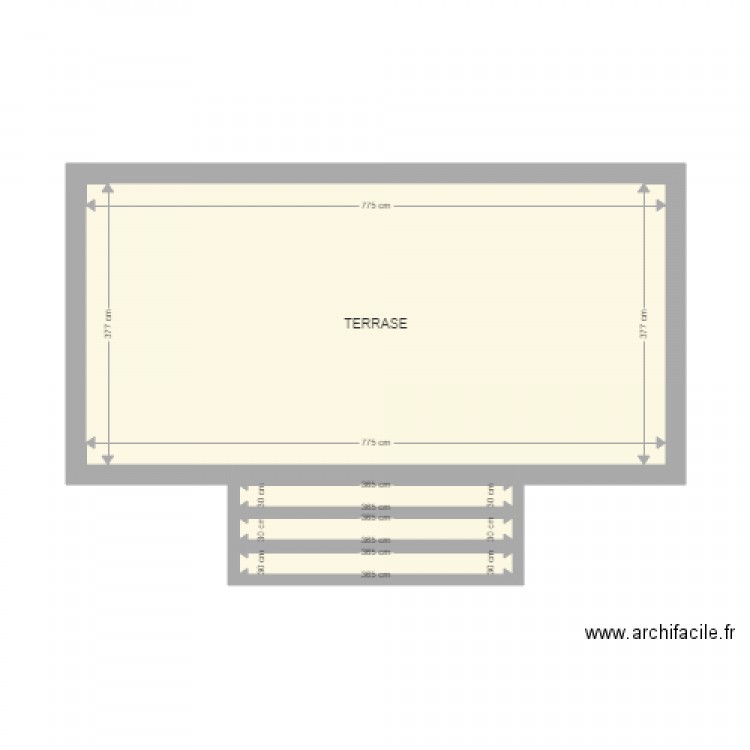 terraase. Plan de 0 pièce et 0 m2