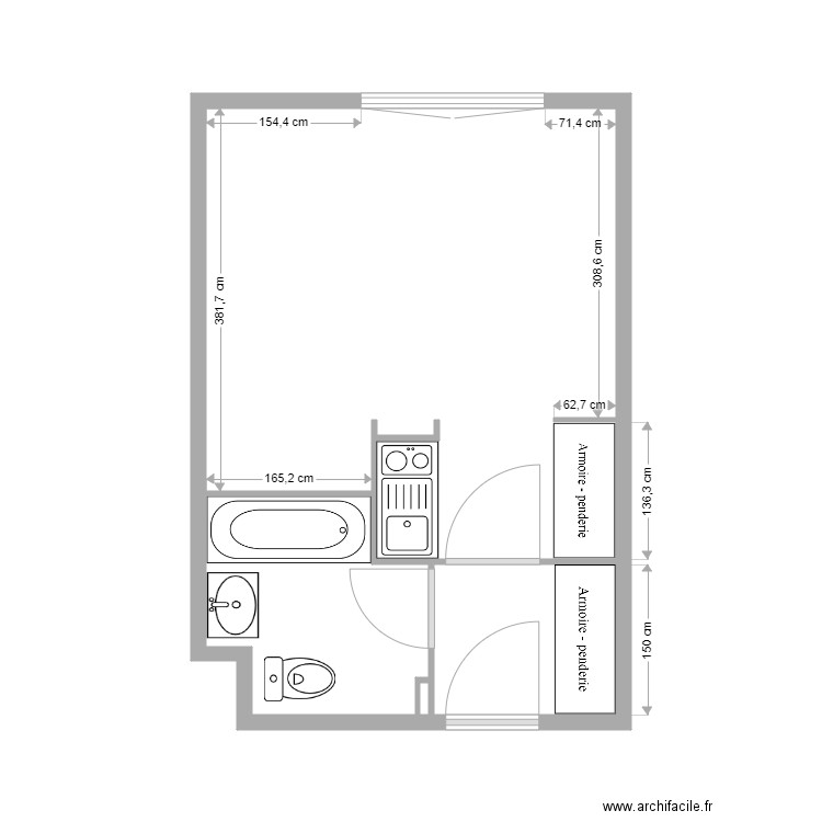 Studio Nico origine 1. Plan de 0 pièce et 0 m2